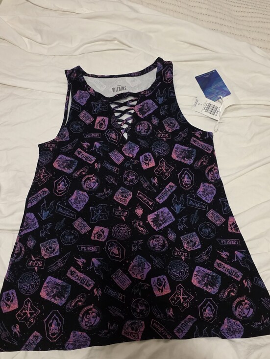 Disney Tops - Torrid Disney Lace Up Tank Top Villains Print 0x